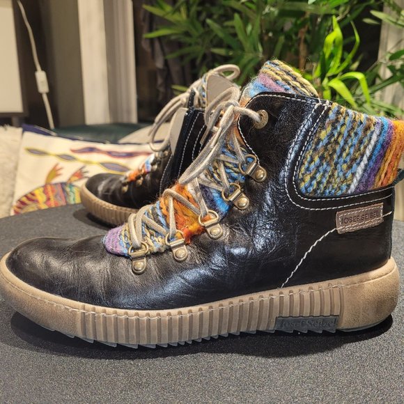 Josef Seibel rainbow thread and leather Maren boots (not available in Canada!) - Picture 3 of 5